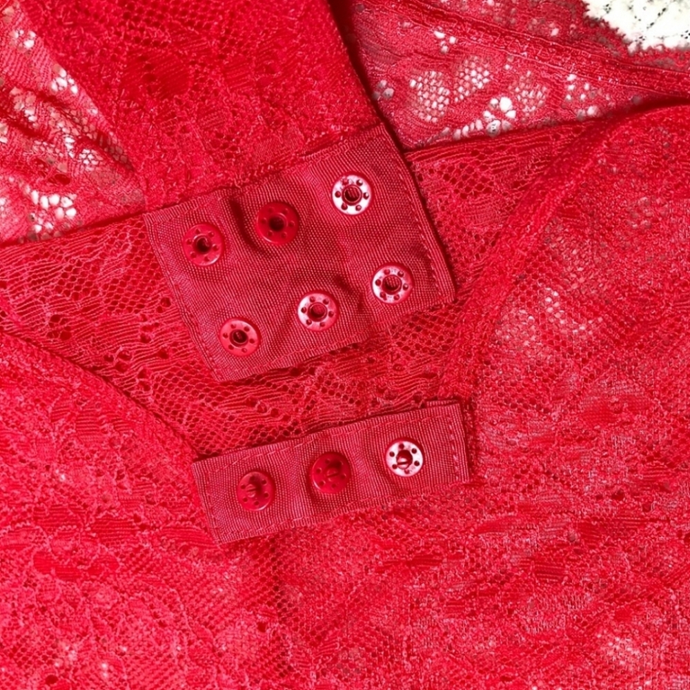 Sam Edelman Floral Geranium Lace Halter Bodysuit Lingerie NWT - Picture 7 of 8